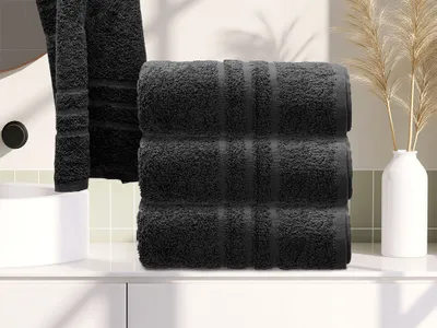 Zdjęcie produktu dla Ręcznik Comfort 50 x 100 cm czarny, 100% bawełna