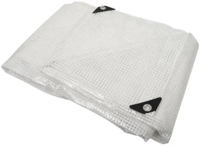 Productafbeelding van HOME It Afdekzeil, waterdicht, 6 x 4 m, zeildoek, 180 g/m², tarp met ringen, uv-bestendig, waterdicht zeil, helder