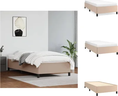 Produktbild von vidaXL Bettgestell Cappuccino-Braun 90x190 cm Kunstleder -  Betten & Bettgestelle