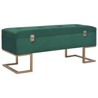 Immagine prodotto di Panca con vano portaoggetti 105 cm in velluto verde
