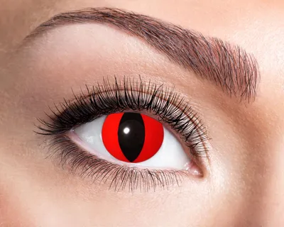 Produktbild von Zoelibat 3 Monats‑Kontaktlinsen Red Cat für auffällige rote Katzenaugen