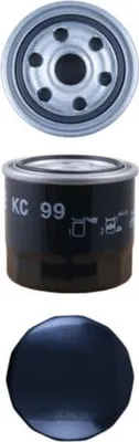 Imagen del producto de Filtro de combustible roscado, diámetro 76 mm, marca MAHLE, compatible con, entre otros, vehículos KUBOTA