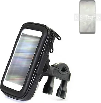 Produktbild von K-S-Trade Fahrrad-Halterung kompatibel mit Sharp Aquos Wish2 Handy-Halterung Halter Lenkstange Fahrradhalterung Motorrad Bike Mount Wasserabweisend