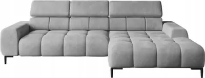 Produktbild von DomoHome Polster Eck-Couch L-Form Rechte Seite | 177x270 cm | Ecksofa mit Schlaffunktion Schlafsofa Bettfunktion Kleine 3 Sitzplätze Verstellbare Kopfstützen Verstellbarer Sitz | Hellgrau