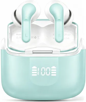 Produktbild von In Ear Kopfhörer, Bluetooth 5.4 Kopfhörer Kabellos, HiFi Stereo, 4 ENC Mikrofone, LED-Anzeige, 90 Std Spielzeit, IPX7 Wasserdicht