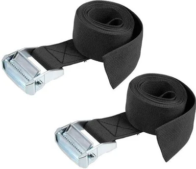 Image de Sangle en polypropylène, lot de 2, 2,5 m x 50 mm, pour le transport de charges jusqu'à 500 kg, noire