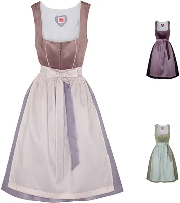 Produktbild von Spieth & Wensky Dirndl Doreen Lange-Dirndl Kleid 2-teiliges Trachtenkleid, Farbe:Lila, Größe:44/2XL