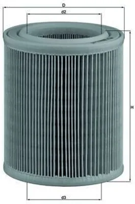 Produktbild von Luftfilter MAHLE LX 329 für RENAULT CLIO I (B/C57, 5/357) Filtereinsatz