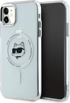 Image de Karl Lagerfeld Klhmn61Hlschh Iphone 11 / Xr 6.1 Biały/White Hardcase Iml Metal Choupette Head Magsafe