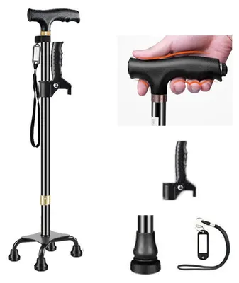 Image de Canne de marche avec lumière LED - Ergonomique et réglable en hauteur