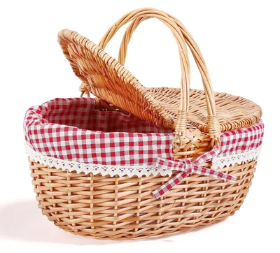 Produktbild von Elzusha – Geräumiges Picknickkorb für 2-4 Personen mit isoliertem Fach und Decke