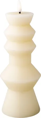 Produktbild von Lumineo LED Kerze Wachs creme/warmes weiss 23cm