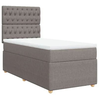 Produktbild von vidaXL Boxspringbett mit Matratze Taupe 90x200 cm Stoff