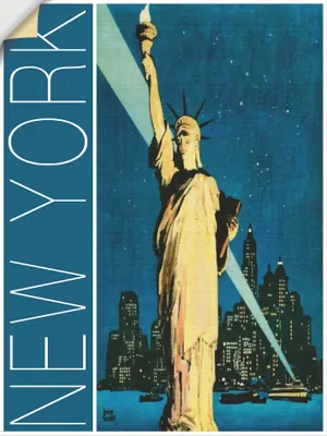 Produktbild von ARTland Wandbild, selbstklebend New York Vintage Reiseplakat Größe: 30x40 cm