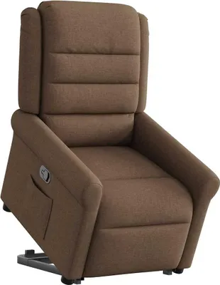 Image de vidaXL Fauteuil relax avec releveur Marron Tissu