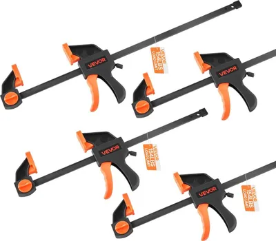 Productafbeelding van Klemmen voor houtbewerking, 2 stuks van 30,48 cm en 2 stuks van 15,24 cm, klem-/spreidsets