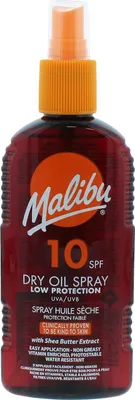 Image de Malibu Dry Oil Spray SPF10 Huile solaire bronzante 200ml