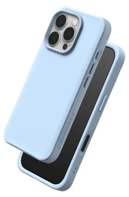 Produktbild von Rhinoshield, Stoßfeste SolidX Hülle für iPhone 16 Pro Max, kabellos kompatibel, Hellblau