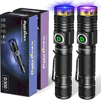 Produktbild von Darkdawn UV -Fackeln 365 nm 395 Licht USB wiederaufladbare ultraviolette LED Black Woodsche Lampe, Mini -Detektor -Haustierurin, Flecken, Uranglas, Be