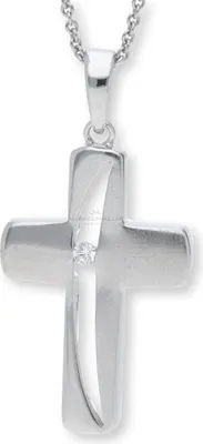 Produktbild von Kreuz Anhänger Silber 925 Zirkonia JL10-02-1660 JuwelmaLux
