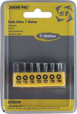 Image de Jeu d'embouts Strend Pro YF40519, 7 pieces, S2, T 10-15-20-25-27-30-40