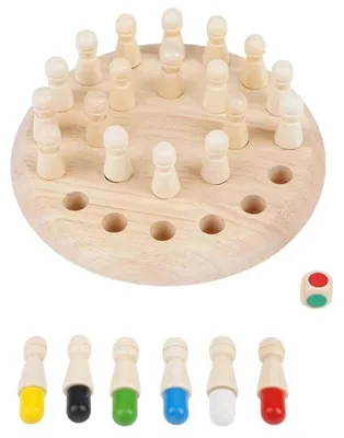 Image de Kruzzel 26251 Échecs à mémoire en bois