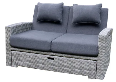Produktbild von Gartensofa Sunny Multifunktionssofa, Outdoorbett, Polyrattan, grau