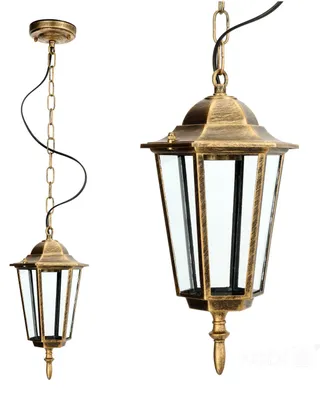 Produktbild von Garten-Hängeleuchte LO4105 1xE27 IP54 gold Kobi
