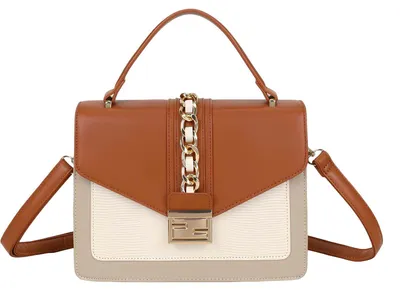Produktbild von Gallantry, Damenhandtasche mit dekorativer Kette und Schmuckverschluss, Braun