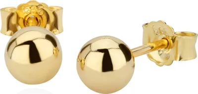 Produktbild von Paar 5mm Kugel Ohrstecker 585 Gelbgold Ohrschmuck Ohrringe Kugelstecker 5573