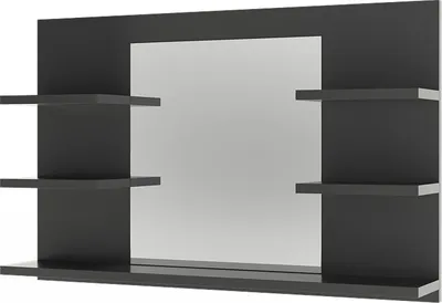 Image de Armoire de toilette Vicco Wilbur Anthracite 78x50cm avec des étagères, Model 56243