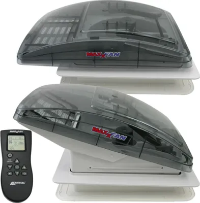 Obrázek produktu pro MAXXFAN Deluxe tónované čiré sklo Střešní okno Střešní kapota 40x40 cm s ventilátorem