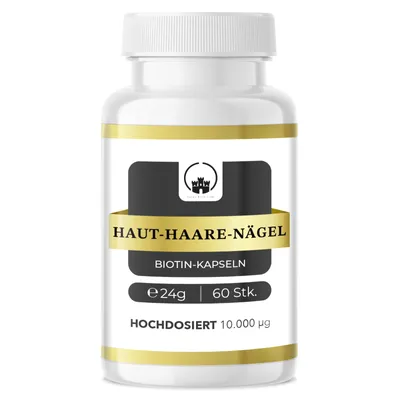 Produktbild von Saint Nutrition® Haut, Haare, Nägel Hochdosiert – Biotin - verbesserte Haut – starke Nägel – Strahlendes gesundes Haar – Vitamin B7