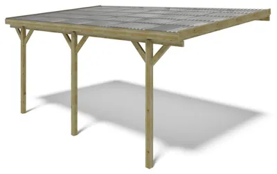 Image de Carport, abri de voiture  3x5.24 m - 15 m2 - couverture PVC  - CAR7-2PVCTR - ALTANKA