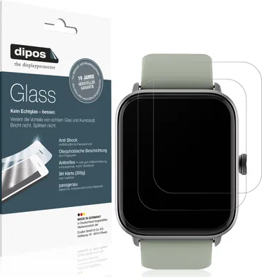 Produktbild von 2x Schutzfolie für Noise ColorFit Pro 3 Alpha matt - Anti-Shock 9H Folie dipos Glass Kunststoffglas