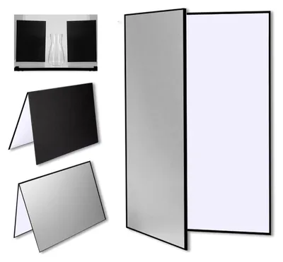 Obrázek produktu pro Fotografický reflektor - A3 - 60 x 42 cm - Skládací - Stříbrná, bílá a černá