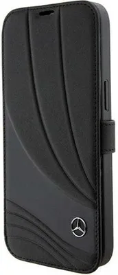 Produktbild von Mercedes Mebkp15L8Rolk Iphone 15 Pro 6.1 Czarny/Schwarz Buchhülle Leder Welle Patern