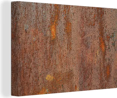 Produktbild von OneMillionCanvasses® - Leinwandbilder - 140x90 cm, Eisen - Rost - Industrie - Stahl, Wandbilder Kunstdruck Wanddekoration - Foto auf Leinwand - Gemälde auf Holzrahmen