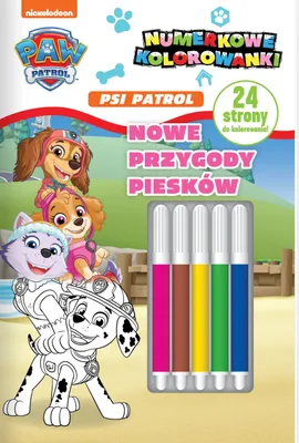 Zdjęcie produktu dla Psi Patrol Numerkowe Kolorowanki - Kreatywna Zabawa dla Dzieci