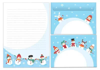 Productafbeelding van Briefpapier Set voor Kerstmis met Kindermotieven en Enveloppen
