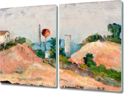 Produktbild von Coloray Hackbrett Herdabdeckplatte 2x40x52 cm Küchenbrett Kochplattenabdeckung Schneidebrett - Die Bahnschneide Cézanne