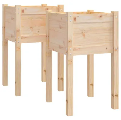 Immagine prodotto di vidaXL Fioriera 2 pezzi 40x40x70 cm in legno di pino massiccio