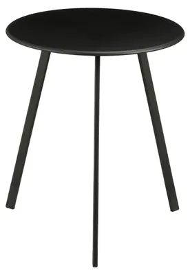 Obrázok produktu pre Mica Decorations Seattle – vonkajší stolík – okrúhly konferenčný stolík – stolík na kvety a kávový stolík – 45 x Ø38 cm – kov – čierny