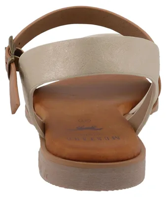 Produktbild von Mustang Damen Sandale Zierriemen Niete Schnalle 26M0072006, Größe:39 EU, Farbe:Beige