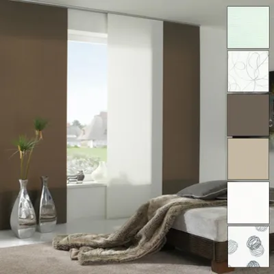 Produktbild von Flächenvorhang 60 x 245 cm, Farbe:natur-optik weiß