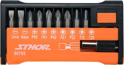 Produktbild von Schraubendreher-Bit-Satz 10 Stk. 65705 Sthor
