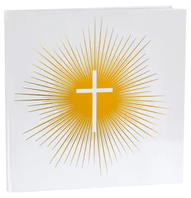 Produktbild von Gästebuch religiöse Feier gold 24 x 24 cm Taufe Kommunion - Einheitsgröße