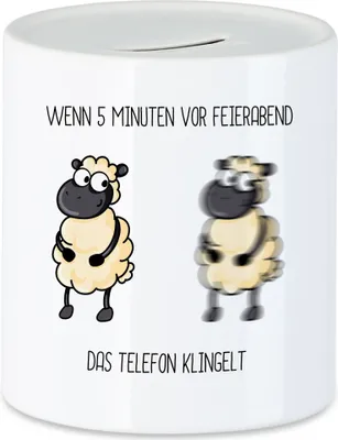 Produktbild von Feierabend Spardose Lustig mit Spruch Büro-Tasse Kollege Kollegin Chef Chefin Humor