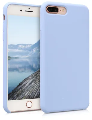 Produktbild von kwmobile Handyhülle für Apple iPhone 7 Plus / iPhone 8 Plus Hülle - Case Silikon - Kabelloses Laden - Schutzhülle Cover in Hellblau