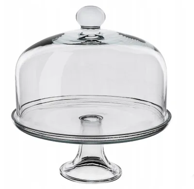 Produktbild von Kuchenteller mit Glasdeckel Edwanex 30 cm Glas